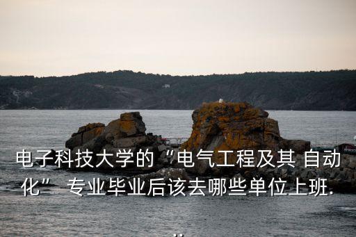 電子科技大學的“電氣工程及其 自動化” 專業(yè)畢業(yè)后該去哪些單位上班...