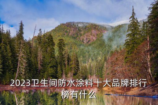 2023衛(wèi)生間防水涂料十大品牌排行榜有什么