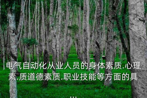 電氣自動(dòng)化從業(yè)人員的身體素質(zhì).心理素.質(zhì)道德素質(zhì).職業(yè)技能等方面的具...