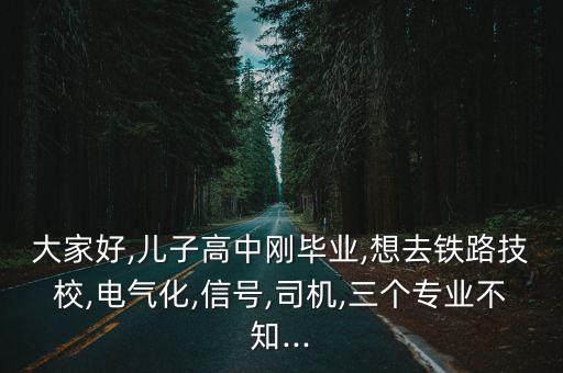 大家好,兒子高中剛畢業(yè),想去鐵路技校,電氣化,信號(hào),司機(jī),三個(gè)專(zhuān)業(yè)不知...