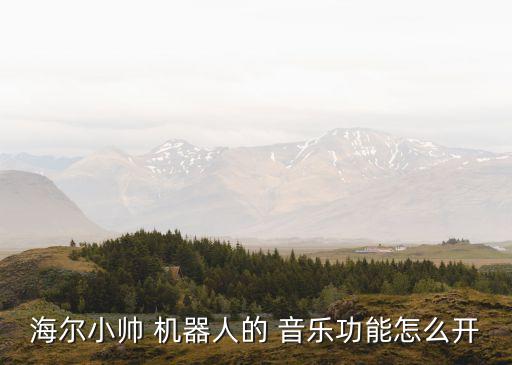 海爾小帥 機器人的 音樂功能怎么開