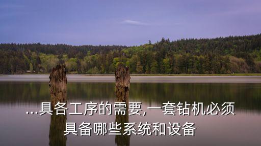 ...具各工序的需要,一套鉆機(jī)必須具備哪些系統(tǒng)和設(shè)備