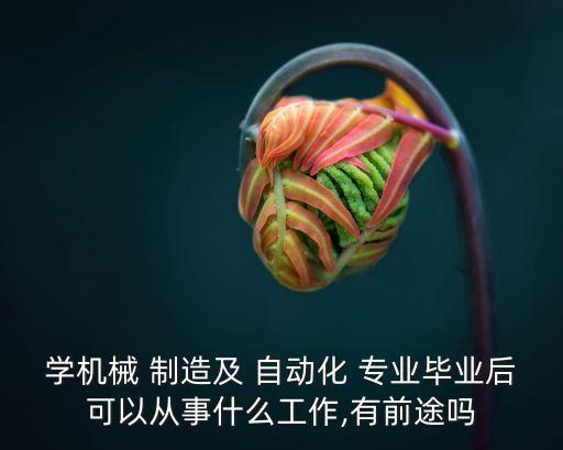 學(xué)機(jī)械 制造及 自動化 專業(yè)畢業(yè)后可以從事什么工作,有前途嗎