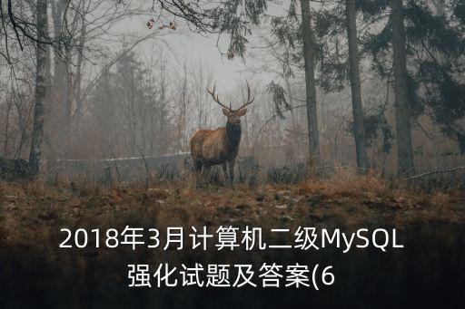 2018年3月計算機二級MySQL強化試題及答案(6