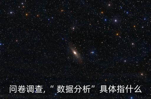 問卷調(diào)查,“ 數(shù)據(jù)分析”具體指什么