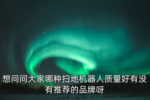 想問問大家哪種掃地機(jī)器人質(zhì)量好有沒有推薦的品牌呀