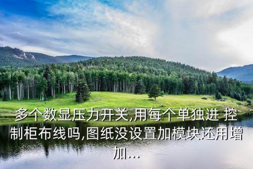多個(gè)數(shù)顯壓力開關(guān),用每個(gè)單獨(dú)進(jìn) 控制柜布線嗎,圖紙沒設(shè)置加模塊還用增加...