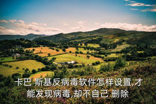 卡巴斯基自動(dòng)刪除,怎么徹底刪除卡巴斯基