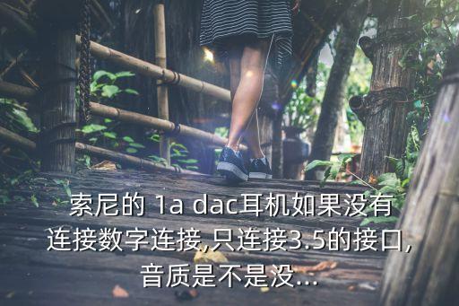  索尼的 1a dac耳機如果沒有連接數(shù)字連接,只連接3.5的接口,音質(zhì)是不是沒...