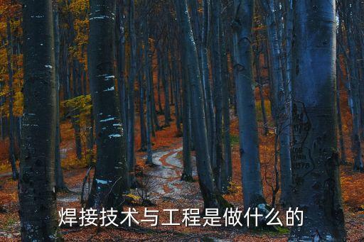 焊接技術(shù)與工程是做什么的
