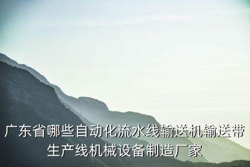 廣東省哪些自動(dòng)化流水線輸送機(jī)輸送帶生產(chǎn)線機(jī)械設(shè)備制造廠家