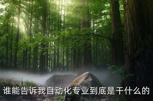 誰能告訴我自動(dòng)化專業(yè)到底是干什么的