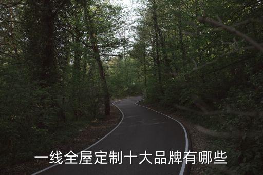 一線全屋定制十大品牌有哪些