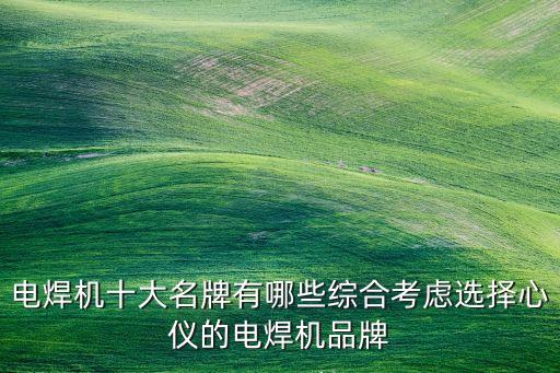 電焊機(jī)十大名牌有哪些綜合考慮選擇心儀的電焊機(jī)品牌