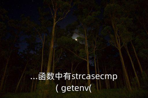 ...函數(shù)中有strcasecmp( getenv(