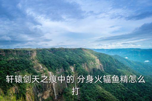 軒轅劍天之痕中的 分身火輻魚(yú)精怎么打
