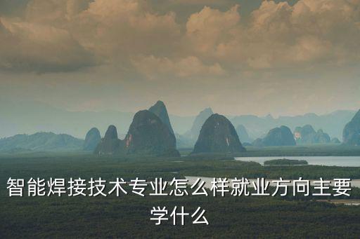 智能焊接技術(shù)專業(yè)怎么樣就業(yè)方向主要學(xué)什么