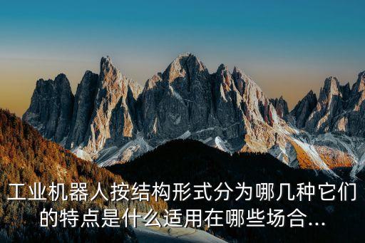 機(jī)器人按形態(tài)分類,怎么分類?工業(yè)機(jī)器人分為哪幾類?