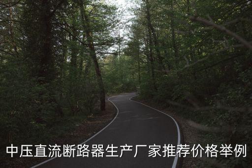 中壓直流斷路器生產(chǎn)廠家推薦價格舉例