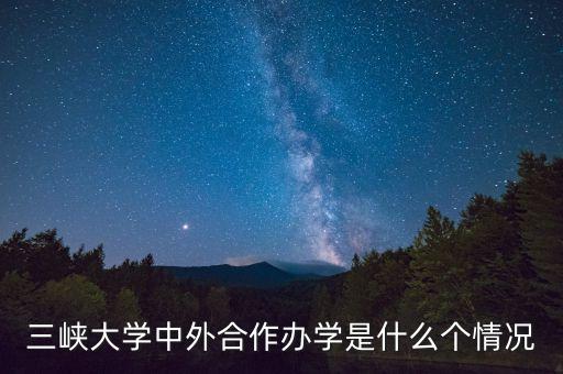 三峽大學(xué)中外合作辦學(xué)是什么個(gè)情況