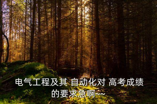 電氣自動(dòng)化技術(shù)專業(yè)高考,高考報(bào)考電氣自動(dòng)化必須滿足的要求