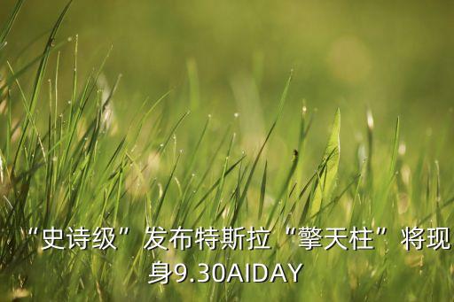 “史詩級(jí)”發(fā)布特斯拉“擎天柱”將現(xiàn)身9.30AIDAY