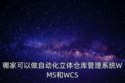 哪家可以做自動化立體倉庫管理系統(tǒng)WMS和WCS