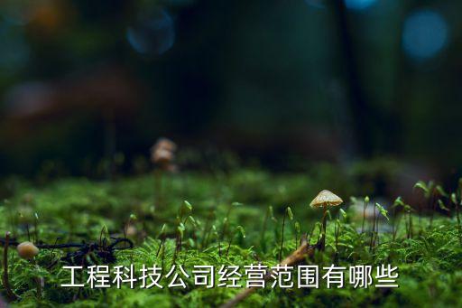 工程科技公司經(jīng)營范圍有哪些