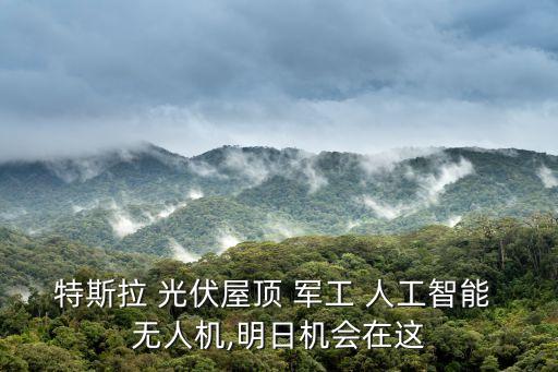 特斯拉 光伏屋頂 軍工 人工智能 無人機,明日機會在這
