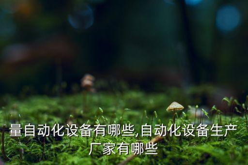 高質(zhì)量自動化設(shè)備有哪些,自動化設(shè)備生產(chǎn)廠家有哪些