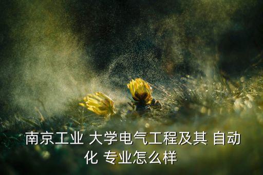  南京工業(yè) 大學電氣工程及其 自動化 專業(yè)怎么樣