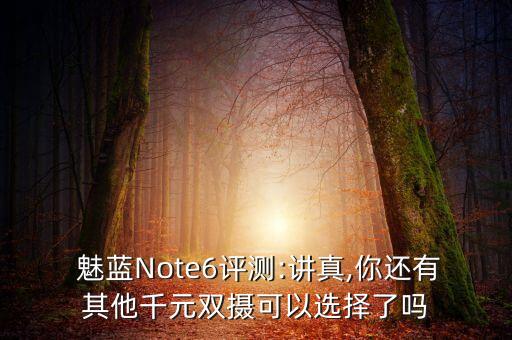  魅藍Note6評測:講真,你還有其他千元雙攝可以選擇了嗎