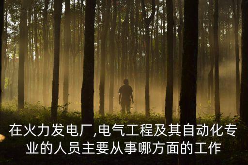 在火力發(fā)電廠,電氣工程及其自動化專業(yè)的人員主要從事哪方面的工作