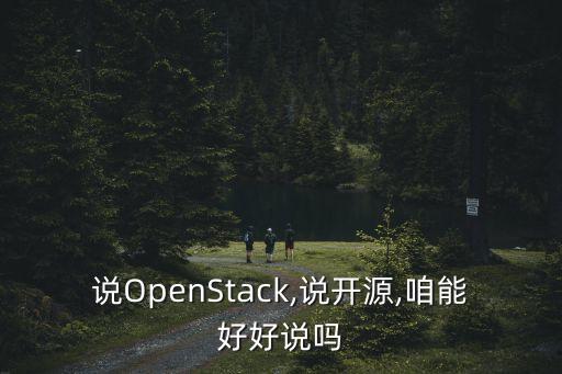 說OpenStack,說開源,咱能好好說嗎