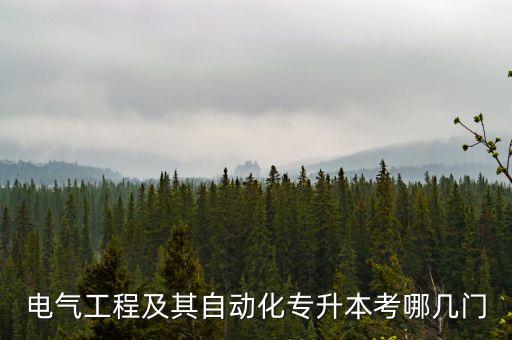 電氣工程及其自動(dòng)化專升本考哪幾門