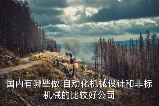 國內(nèi)有哪些做 自動化機械設計和非標機械的比較好公司
