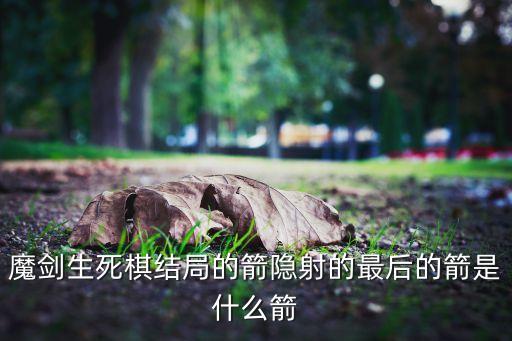 魔劍生死棋結(jié)局的箭隱射的最后的箭是什么箭