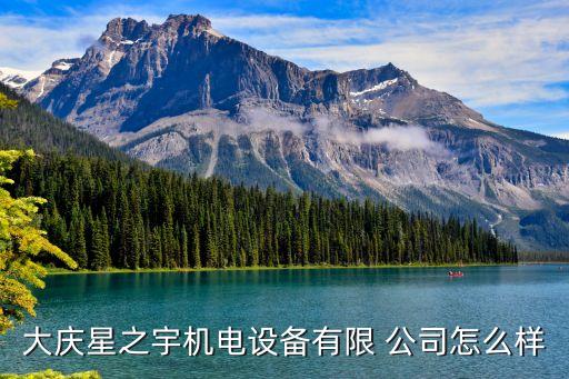 大慶星之宇機電設(shè)備有限 公司怎么樣
