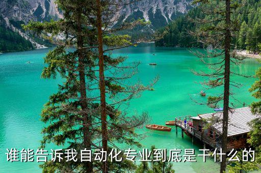 誰能告訴我自動(dòng)化專業(yè)到底是干什么的