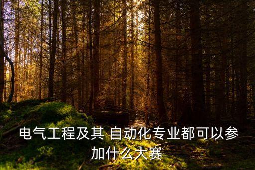 電氣工程及其 自動化專業(yè)都可以參加什么大賽