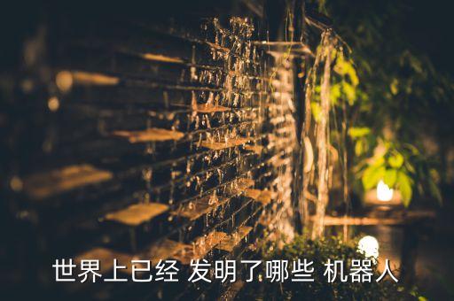 世界上已經(jīng) 發(fā)明了哪些 機(jī)器人
