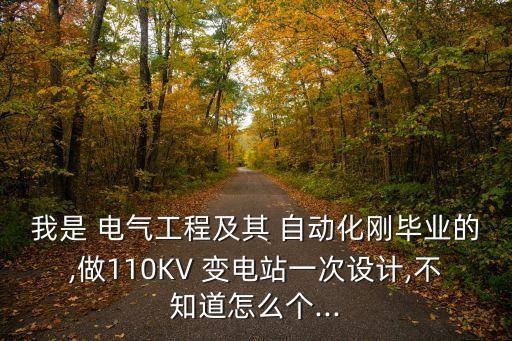 我是 電氣工程及其 自動(dòng)化剛畢業(yè)的,做110KV 變電站一次設(shè)計(jì),不知道怎么個(gè)...