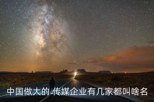 中國(guó)做大的 傳媒企業(yè)有幾家都叫啥名