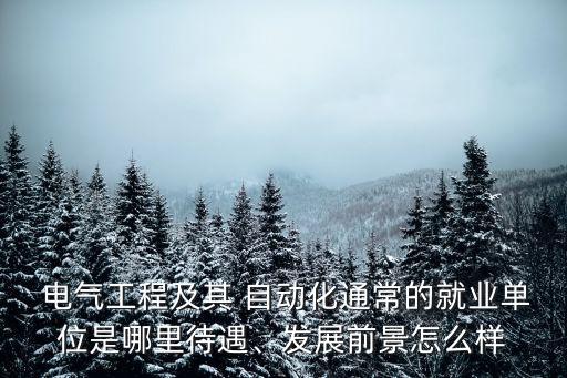  電氣工程及其 自動化通常的就業(yè)單位是哪里待遇、發(fā)展前景怎么樣