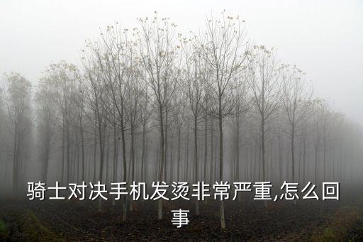騎士對(duì)決,騎士對(duì)決2游戲發(fā)燙手機(jī)怎么辦?