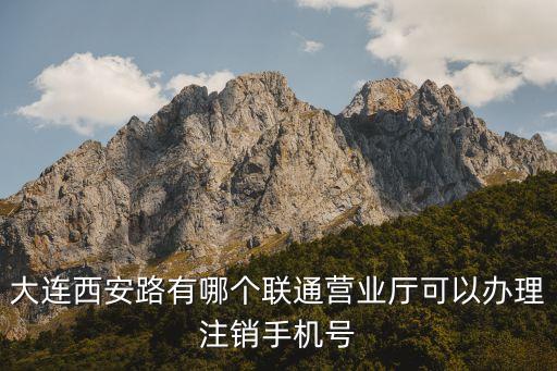 大連西安路有哪個聯(lián)通營業(yè)廳可以辦理注銷手機(jī)號