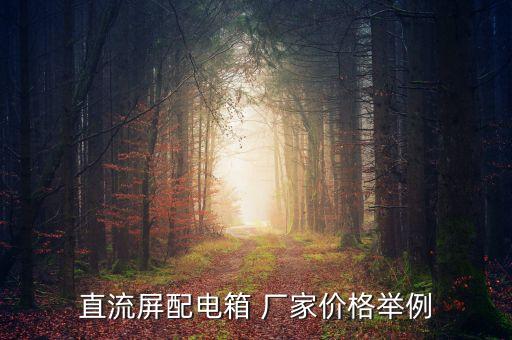 直流屏配電箱 廠家價(jià)格舉例
