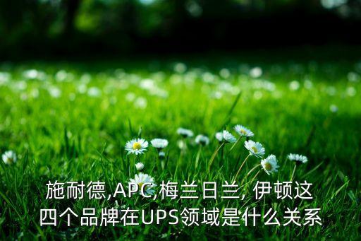 施耐德,APC,梅蘭日蘭, 伊頓這四個(gè)品牌在UPS領(lǐng)域是什么關(guān)系
