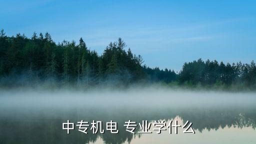 中專機(jī)電 專業(yè)學(xué)什么