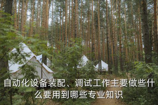 自動化設備裝配、調(diào)試工作主要做些什么要用到哪些專業(yè)知識